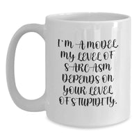 Load image into Gallery viewer, Funny Model Gifts for Her, White Coffee Mug, Birthday Unique Gifts from Friends, Wife, or Coworkers to Model Lover - Main