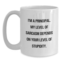 Load image into Gallery viewer, Funny Principal Gifts from Men to Women, White Coffee Mug for Principal, Principal Sarcasm Humor Tees - Main