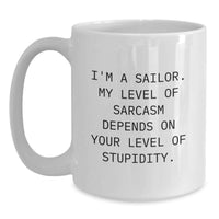 Load image into Gallery viewer, Funny Sailor White Coffee Mug Gifts for Sailor Friends Birthday from Friends - Main