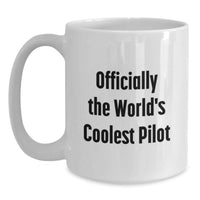 Load image into Gallery viewer, Funny Pilot Gifts from Friends for Dad's Cool Pilot White Coffee Mug - Main