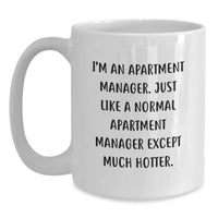 Load image into Gallery viewer, Apartment Manager Funny Mug Gifts from Men to Apartment Manager, Unique Graduation Gifts, White Coffee Mug for Apartment Manager, &#39;I&#39;m An Apartment Manager...&#39; Quote - Main
