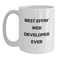 Load image into Gallery viewer, Funny Web Developer Gifts for Men - Unique Birthday Unique Gifts from Friends for Best Effin' Web Developer Ever - Main