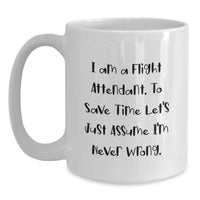 Load image into Gallery viewer, Funny Flight Attendant Gifts from Friends - Unique White Coffee Mugs for Father's Day, Gifts for Flight Attendant Men - Main