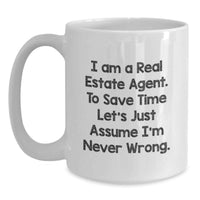Load image into Gallery viewer, Funny Real Estate Agent Gifts for Real Estate Agent Men, White Coffee Mug for Birthday Unique Gifts from Friends - Main