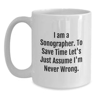 Load image into Gallery viewer, Funny Sonographer Gifts from Friends for Sonographer Men White Coffee Mug - Main
