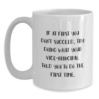 Load image into Gallery viewer, Funny Vice-principal Quotes White Coffee Mug Gifts from Men to Vice-principal for Graduation Unique Gifts - Main