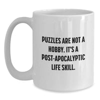 Load image into Gallery viewer, Funny Puzzles Gifts for Friends, White Coffee Mug with Quirky Quote, Perfect Graduation Unique Gifts from Family - Main