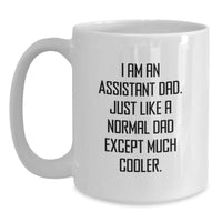 Load image into Gallery viewer, Funny Assistant Dad Gifts from Family, Unique White Coffee Mugs for Assistant Men, Christmas Unique Gifts for Him, I Am An Assistant Dad - Main
