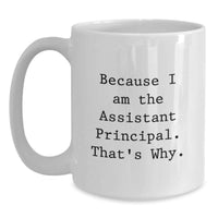 Load image into Gallery viewer, Funny Assistant Principal White Coffee Mug Gifts from Friends, Men, or Coworkers to Graduation Unique Gifts for Assistant Principal - Main