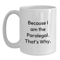 Load image into Gallery viewer, Funny Paralegal Gifts from Family, White Coffee Mug for Paralegal Men, Inspirational Quote - Main