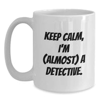 Load image into Gallery viewer, Birthday Gift Detective White Mug for Her Present - Main
