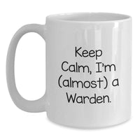 Load image into Gallery viewer, Warden White Coffee Mug Keepsake and Special Birthday Gift for Him - Main