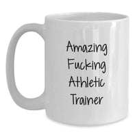 Load image into Gallery viewer, Funny Quirky Gifts from Friends to Amazing Athletic Trainers Graduation Unique White Coffee Mugs - Main