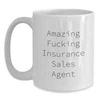 Load image into Gallery viewer, Insurance Sales Agent Keepsake White Coffee Mug for Him Birthday Gift - Main