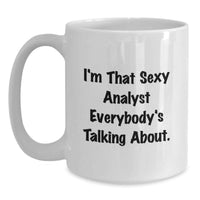 Load image into Gallery viewer, Analyst Keepsake White Coffee Mug for Him Birthday Gift with Quote - Main