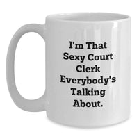 Load image into Gallery viewer, Court Clerk Keepsake White Premium Coffee Mug for Him Birthday Gift - Main
