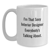Load image into Gallery viewer, Interior Designer White Coffee Mug for Her Graduation Gift Present - Main
