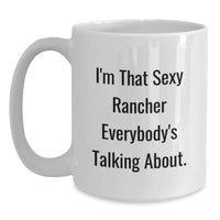 Load image into Gallery viewer, Birthday Gift Rancher White Coffee Mug Present for Her - Main