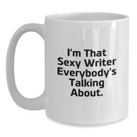 Load image into Gallery viewer, Funny Writer Gifts from Friends, White Coffee Mug for Writer Men, Graduation Unique Gifts for Him - Main