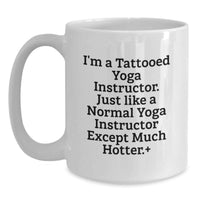 Load image into Gallery viewer, Funny Yoga Instructor White Coffee Mug Gifts from Friends for Men Graduation Unique - Main