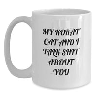 Load image into Gallery viewer, Korat Cat Lovers Funny White Coffee Mugs - Gifts from Family for Korat Cat Enthusiasts, Graduation Unique Gifts, Korat Cat Gifts - Main
