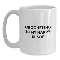 Load image into Gallery viewer, Crocheting Inspiration Funny Gifts for Crocheting Friends Graduation White Coffee Mug - Main

