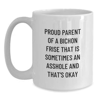 Load image into Gallery viewer, Funny Bichon Frise Dog Gifts from Proud Parents, White Coffee Mugs for Bichon Frise Dog Lovers, Graduation Unique Gifts - Main

