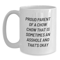 Load image into Gallery viewer, Chow Chow Dog Gifts from Men for Funny Graduation White Coffee Mugs, Proud Pawrent&#39;s Humor, 11oz or 15oz Ceramic White Mugs, Microwave &amp; Dishwasher Safe - Main
