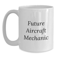 Load image into Gallery viewer, Aircraft Mechanic Gifts for Christmas Funny Quote White Coffee Mug from Friends - Main
