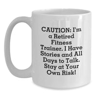 Load image into Gallery viewer, Funny Fitness Trainer Quote White Coffee Mug Graduation Unique Gifts from Men to Fitness Trainers - Main