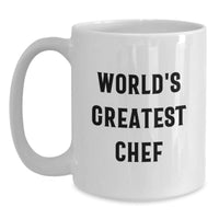 Load image into Gallery viewer, Gifts from Friends, Funny World&#39;s Greatest Chef Quote, Chef Gifts for Graduation, White Coffee Mug, Perfect Unique Graduation Gifts for Chef Men - Main
