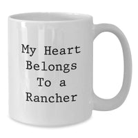 Load image into Gallery viewer, Funny Rancher Gifts for Him, White Coffee Mug, Graduation Unique Gifts from Friends to Rancher - Additional