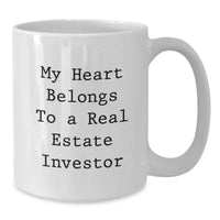 Load image into Gallery viewer, Unique Gifts for Real Estate Investor Men, Funny Quote Coffee Mug, White Ceramic, 11oz or 15oz Capacity, Perfect for Graduation - Additional
