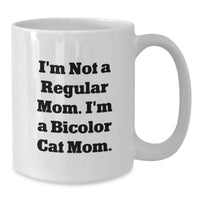 Load image into Gallery viewer, Funny Bicolor Cat Mom Gifts for Her Graduation Unique White Coffee Mug - Additional