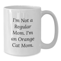Load image into Gallery viewer, Funny Orange Cat Mom Gifts from Family, Unique White Coffee Mug for Orange Cat Enthusiasts, Christmas Morning Inspirational Quote - Additional