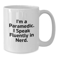 Load image into Gallery viewer, Funny Rescue Worker Gifts I&#39;m A Rescue Worker. I Speak Fluently In genius. White Coffee Mug Gifts from Friends and Family for Rescue Worker Birthday Unique Gifts - Additional
