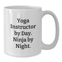 Load image into Gallery viewer, Gifts from Ninja Lovers for Yoga Instructor By Day - Funny White Coffee Mugs for Valentine's Unique Gifts - Additional