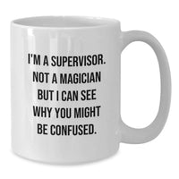 Load image into Gallery viewer, Funny Supervisor Gifts for Men White Coffee Mugs from Friends - Additional