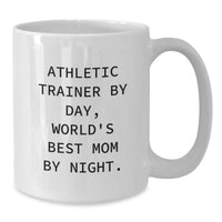 Load image into Gallery viewer, Funny Athletic Trainer Gifts from Mom to World&#39;s Best Grad, White Coffee Mug for Men or Women - Additional
