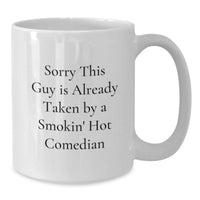 Load image into Gallery viewer, Comedian Lover Gifts from Friends, Funny White Coffee Mug for Men, Christmas Unique Presents - Additional