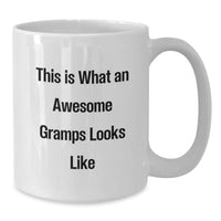 Load image into Gallery viewer, Funny Gramps Gifts, Birthday Mugs for Him, This Is What An Awesome Gramps Looks Like, White Coffee Mug Gifts from Family - Additional