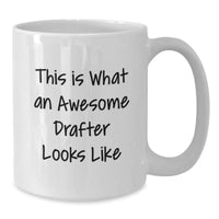 Load image into Gallery viewer, Funny Inspirational Gifts from Friends for Awesome Drafter Graduation White Coffee Mug - Additional
