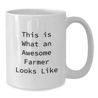 Load image into Gallery viewer, Funny Quotes for Awesome Farmers Gifts from Friends - White Coffee Mug for Graduation Celebrations, 11oz or 15oz Capacity, Ceramic, Microwave, Dishwasher Safe - Additional
