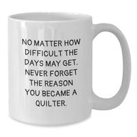 Load image into Gallery viewer, Quilter Gifts from Friends for the White Coffee Mug with Inspirational Quote - Perfect for Christmas - Additional

