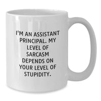 Load image into Gallery viewer, Funny Gift for Assistant Principals, White Coffee Mug, Sassy Quote for Christmas Unique Gifts from Friends to Assistant Principals, Assistant Principal Humor - Additional