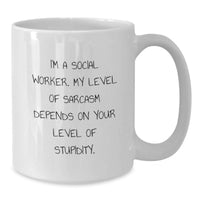 Load image into Gallery viewer, Funny Social Worker White Coffee Mug Gifts for Social Worker Friends and Family on Mother's Day - Additional