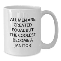 Load image into Gallery viewer, Funny Janitor Quote White Coffee Mug Gifts for Men from Family Graduation Unique - Additional
