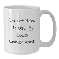 Load image into Gallery viewer, Funny Social Worker Christmas Unique Gifts from Friends White Coffee Mug, Unique White Coffee Mugs for Social Worker Men, Women, Coworkers, Family - Additional
