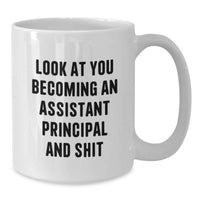 Load image into Gallery viewer, Funny Assistant Principal Quotes White Coffee Mug, Gifts from Friends to Assistant Principal on Birthday Unique - Additional