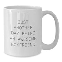 Load image into Gallery viewer, Funny Sweetheart Gifts for Him White Coffee Mug - &#39;Just Another Day Being An Awesome Sweetheart&#39; Christmas Unique Gifts from Men - Additional
